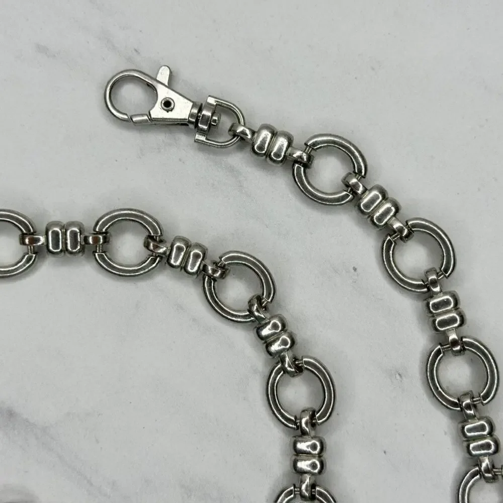 Silver Tone Metal Chain Link Belt One Size (OS) ✨